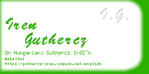 iren guthercz business card